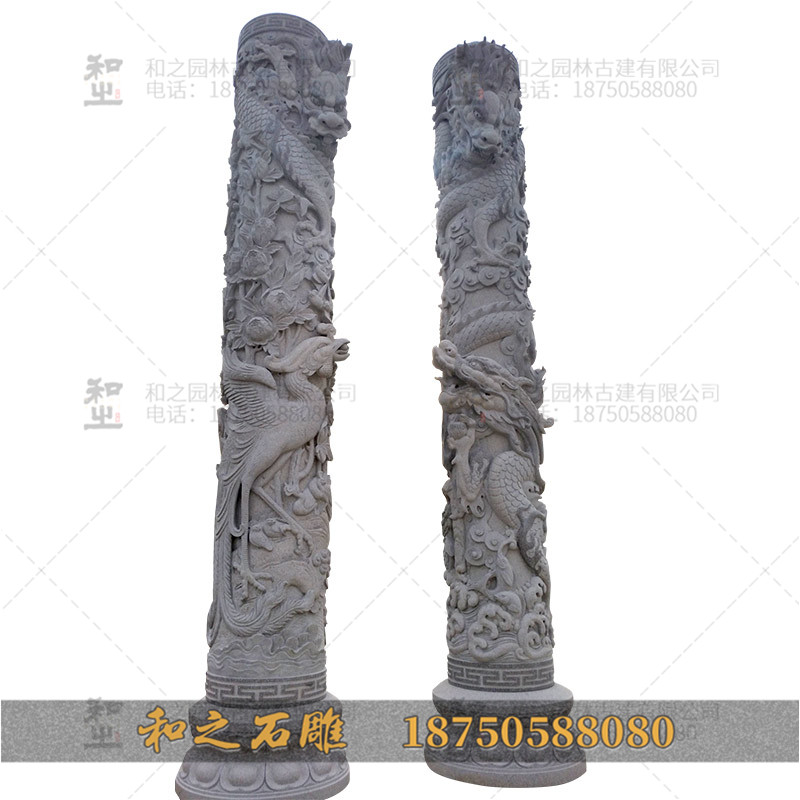 大理石石雕龍柱