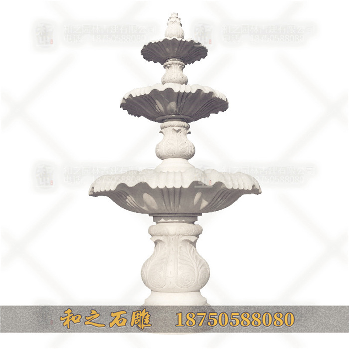 石雕水缽噴泉