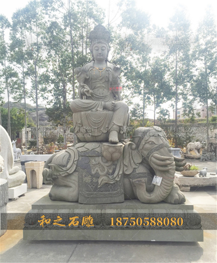 普賢石雕像