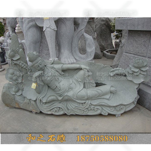 觀音石雕臥像