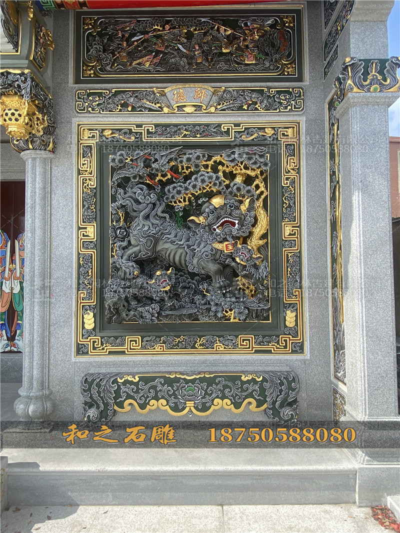 獅子浮雕壁畫