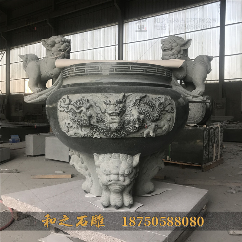 青石石雕香爐 青石石雕香爐